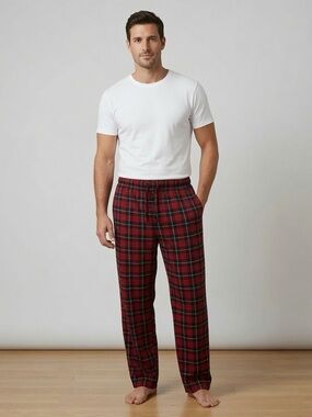 Preswick & Moore Red Black White Plaid Sleep Pants